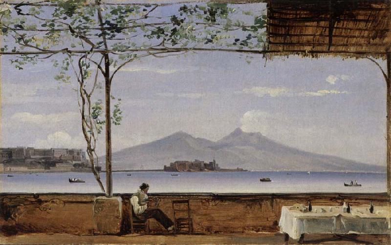 Johann Jakob Ulrich Seaside Terrace near Naples France oil painting art